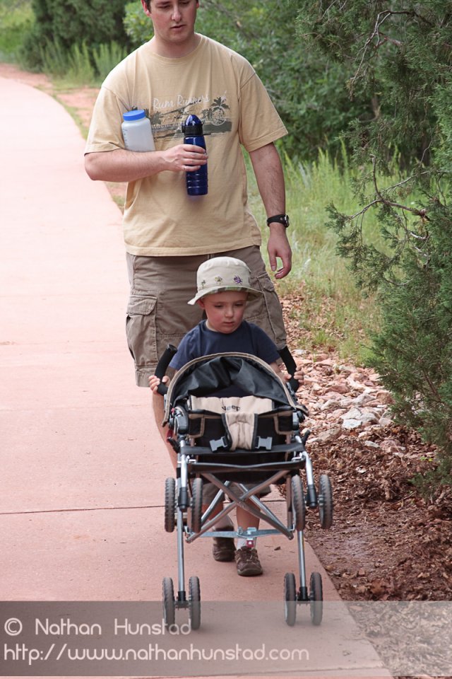Chris and Michael Weber in Garden of the Gods Park in Colorado Springs, CO